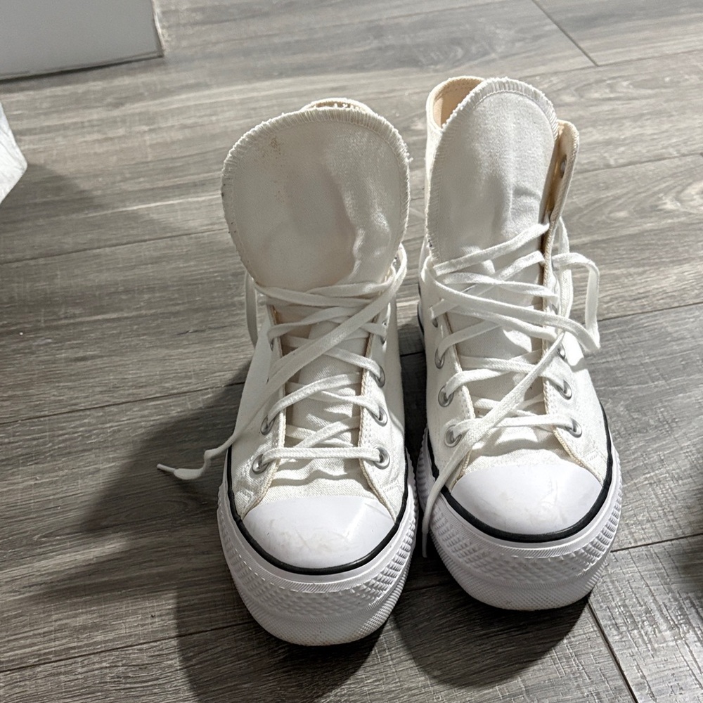 Converse White Canvas High-Tops